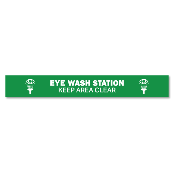 Eye Wash Station - Threshold Anti-Slip Floor Sticker - 4'' x 30''
