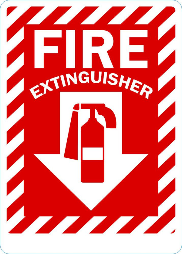 Fire Extinguisher (Down Arrow) Sign