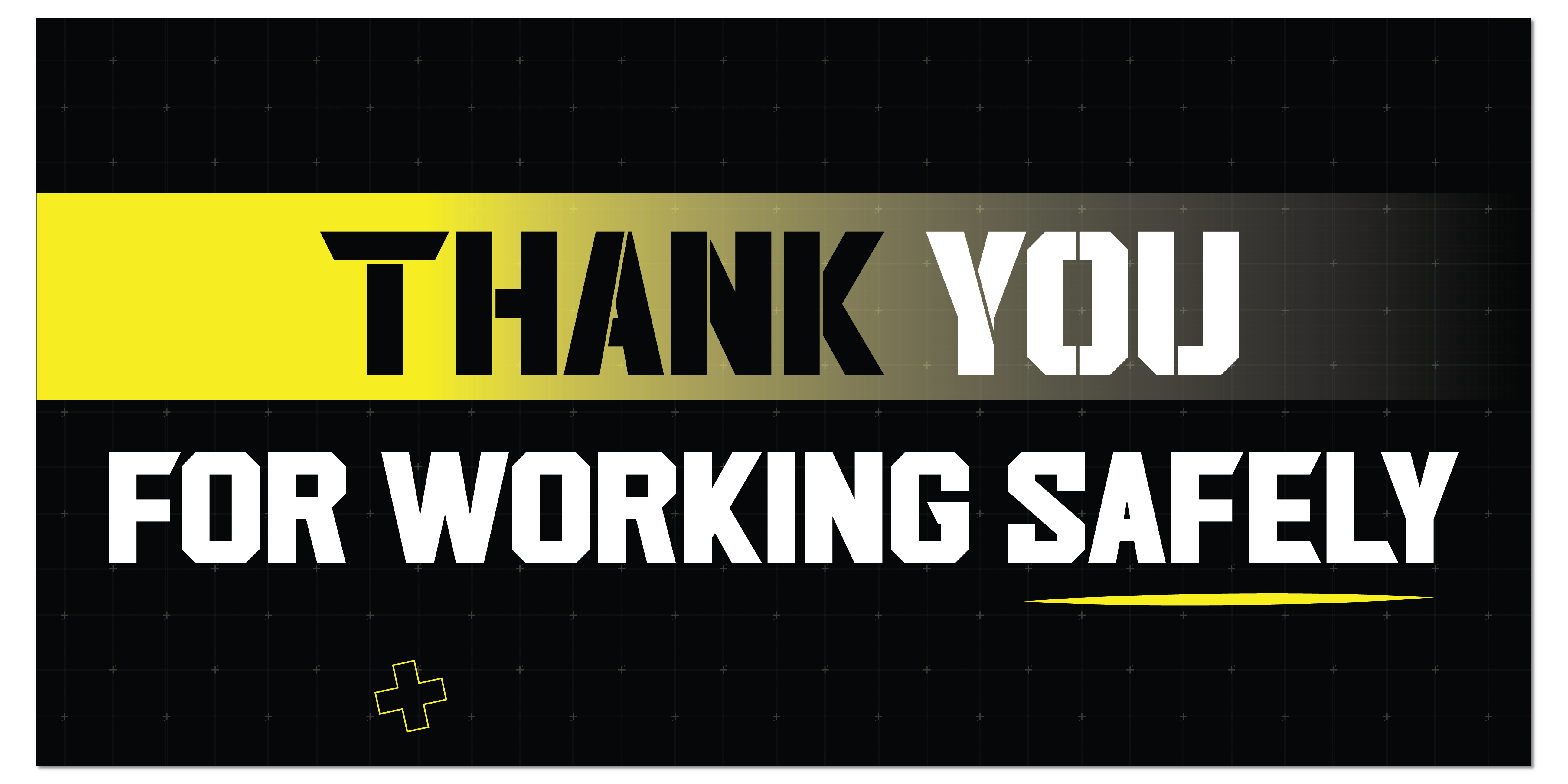 Strength in Safety: Military-Style Thank You for Working Safely Banner