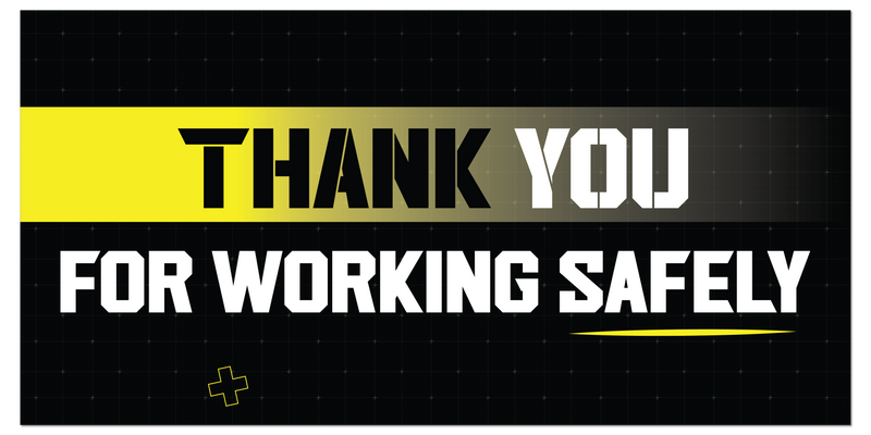 Strength in Safety: Military-Style Thank You for Working Safely Banner for Workplace