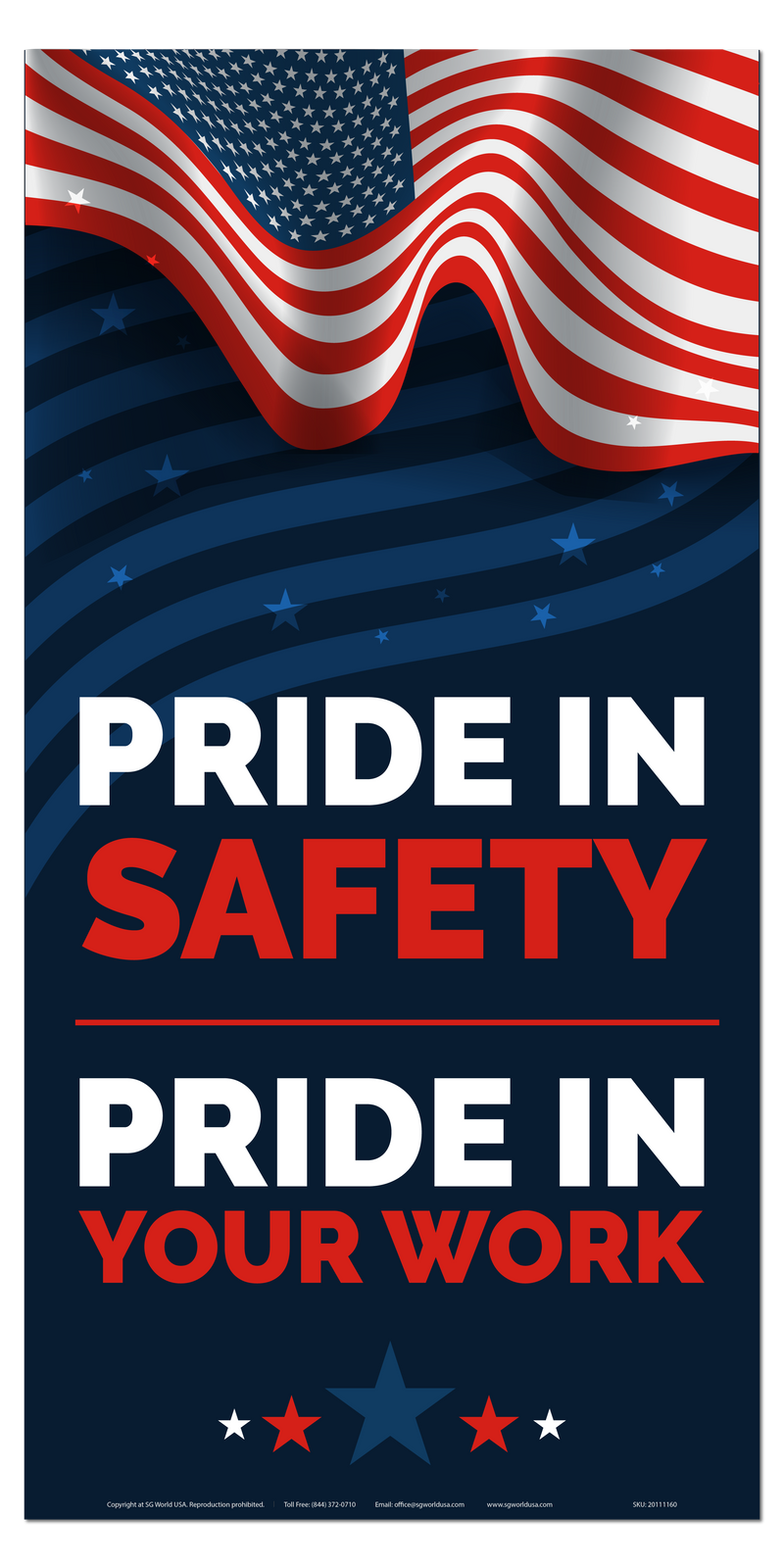 American Pride in Safety Banner for Workplace