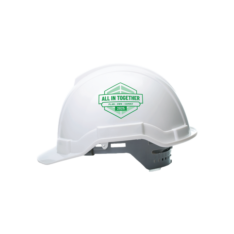 Construction Safety Week 2025 Seal Hard Hat Sticker