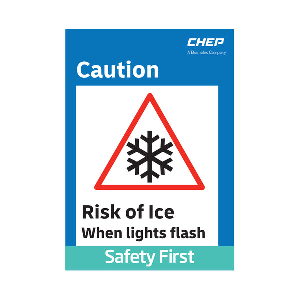 Brambles Ice Warning Flashing LED Safety Sign - Ice Gladiator
