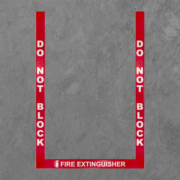 Superior Mark® Fire Extinguisher Border, 2'', (2) 36'' strips, (1) 24'' strip-Vinyl