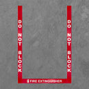 Superior Mark®Fire Extinguisher Border, 2'', Red Bkgd / White Text, (2) 36'' strips, (1) 24'' strip