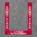 Superior Mark® Fire Extinguisher Border, 4'', (2) 36'' strips, (1) 24'' strip-Vinyl
