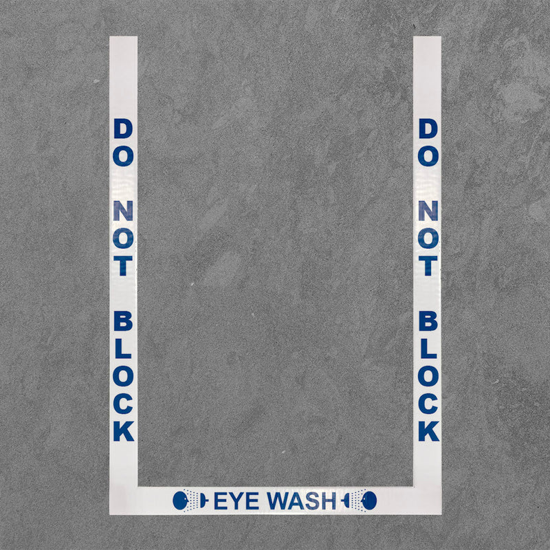 Superior Mark® Eye Wash Border, 2'', (2) 36'' strips, (1) 24'' strip-Vinyl