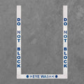 Superior Mark® Eye Wash Border, 2'' (2) 36'' strips, (1) 24'' strip