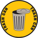 Floor Sign, Rubber, Trash Can, 17.5''