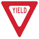 Floor Sign, Rubber, Yield Floor Sign 22'' X 17.5'' Triangle