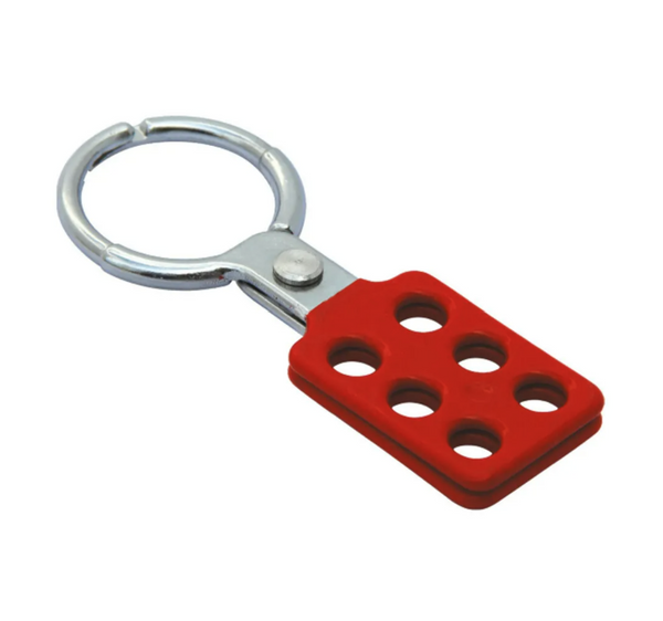 Coated Aluminum Hasp, Red, 1.5" Jaw Diameter