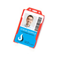 Rigid ID Badge Holder with Open Front: Portrait Orientation (Pack of 10)