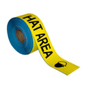 Superior Mark® Floor Tape, 4'' x 100', HARD HAT AREA