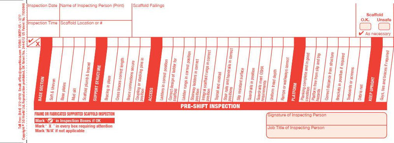 Scaffold Inspection Books