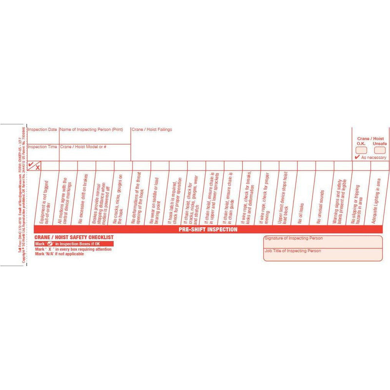 Crane & Hoist Inspection Books