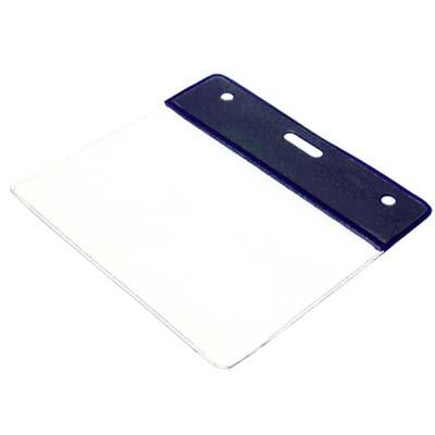 Clear Large Plastic 'Book & Badge' Visitor Pass Wallet (per Pack of 10)