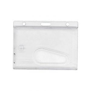 Enclosed Thumb slot ID Badge Holder - Clear (per Pack of 10)