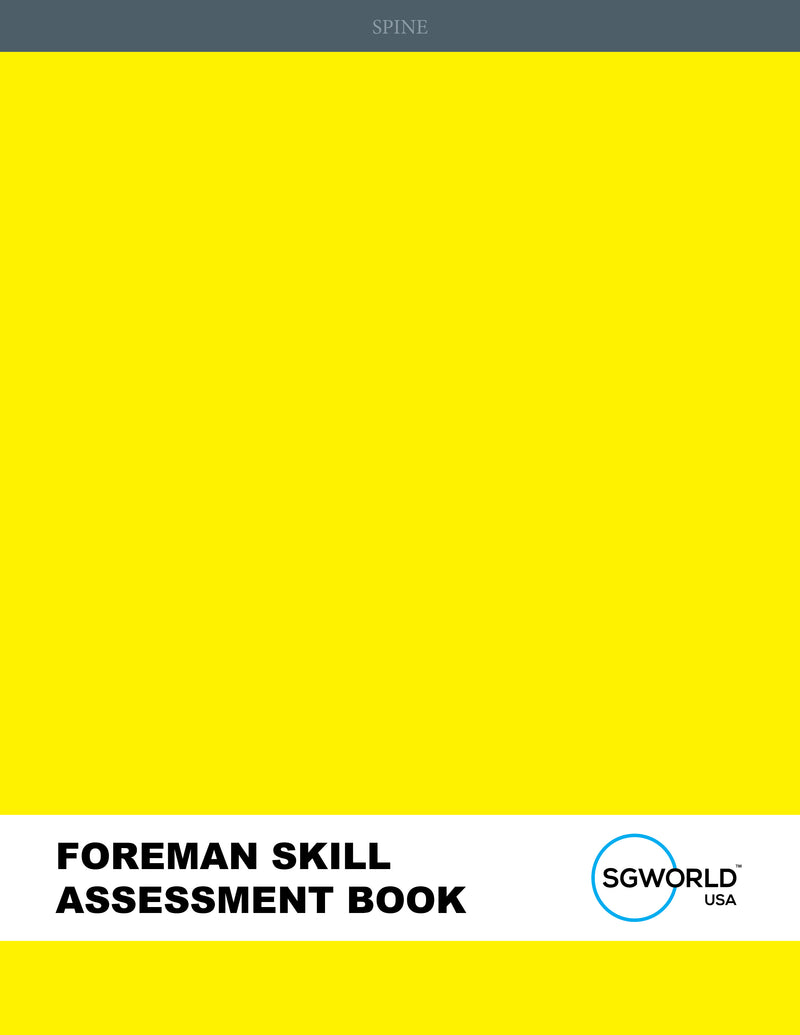 Foreman Skill Assessment Book - Book of 30 Carbon Copy Forms