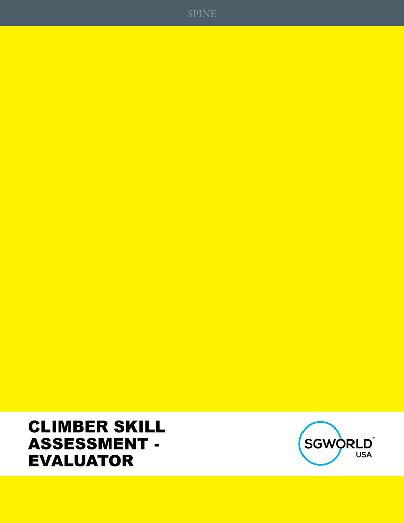 Climber Skill Assessment Book - Book of 30 Carbon Copy Forms