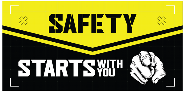 Strength in Safety: Military-Style Safety Starts with You Banner for Workplace