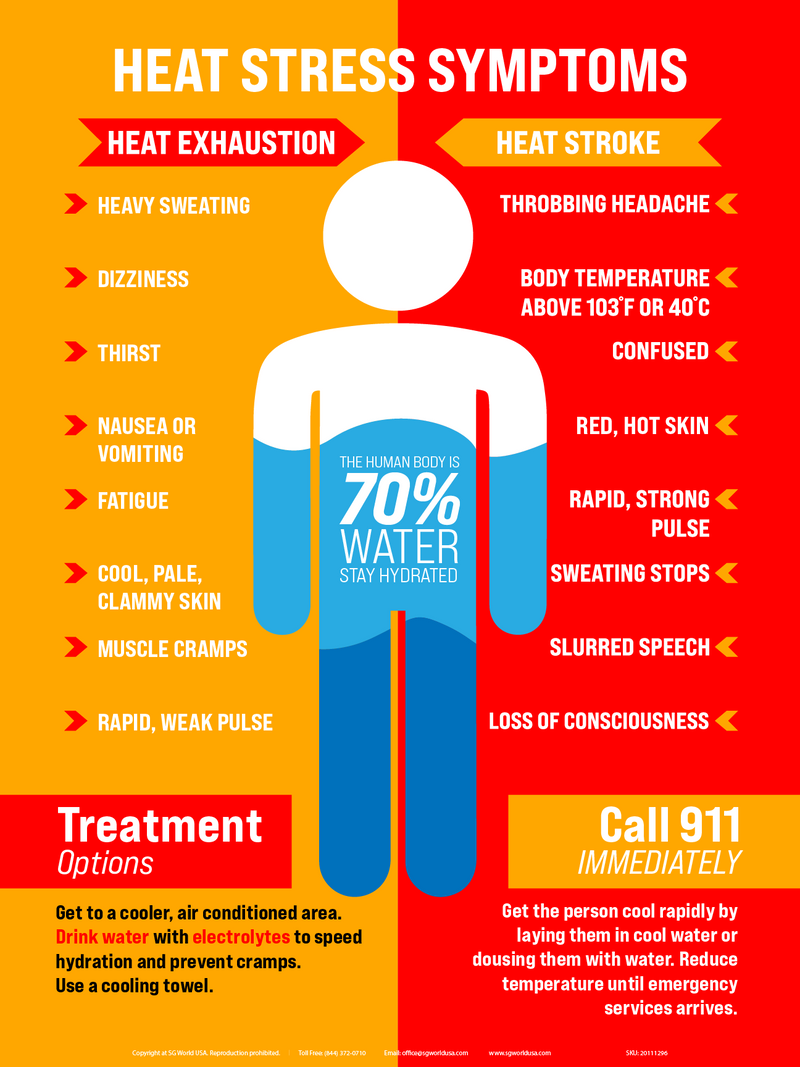 Heat Stress Awareness - Heat Stress Symptoms Signs