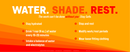 Heat Stress Awareness - Water Shade Rest Heat Stress Banner