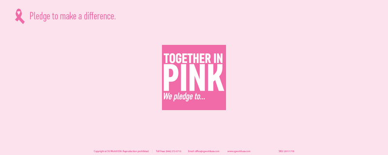 We Pledge.. Together in Pink Breast Cancer Awareness Banner