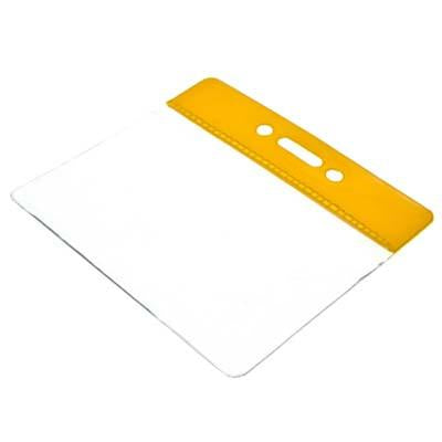 Clear Large Plastic 'Book & Badge' Visitor Pass Wallet (per Pack of 10)