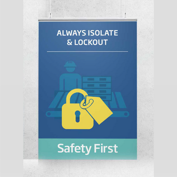 Brambles/CHEP 'Always Isolate & Lock Out' Safety First Rules Hanging Sign