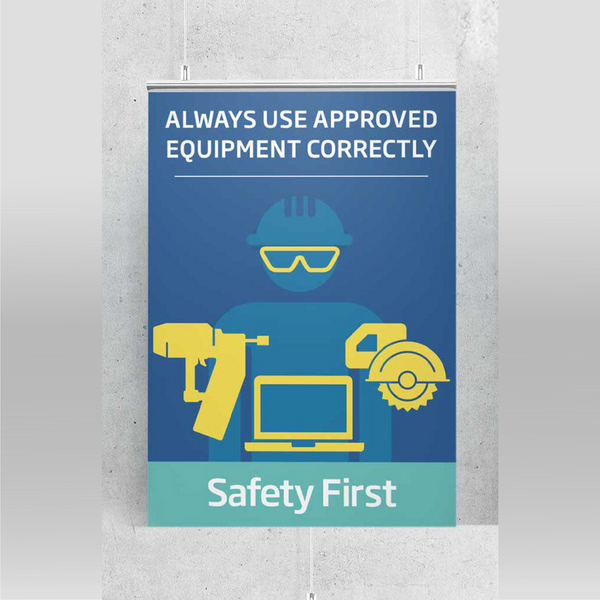 Brambles/CHEP 'Always Use Approved Equipment Correctly' Safety First Rules Hanging Sign