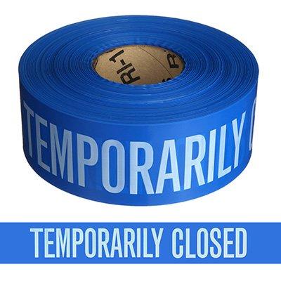 Temporarily Closed Barricade Tape - 3'' Wide x 1000' Long