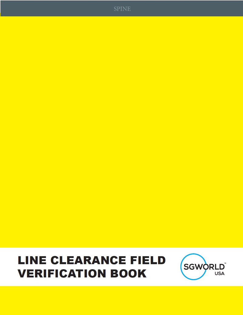 Line Clearance Field Verification Book: 30 Carbon Copy Forms