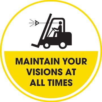 Maintain Your Vision At All Times - 2" Diameter Decal