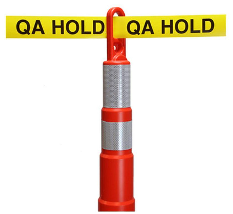 Quality Control 'QA Hold' Barricade Tape - 3'' Wide x 500' Long
