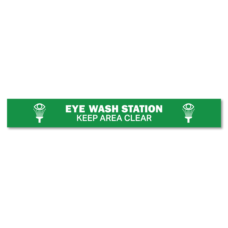 Eye Wash Station - Threshold Anti-Slip Floor Sticker - 4'' x 30''