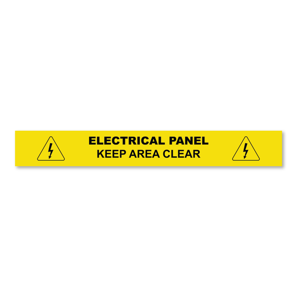 Electrical Panel Keep Area Clear - Threshold Anti-Slip Floor Sticker - 4'' x 30''