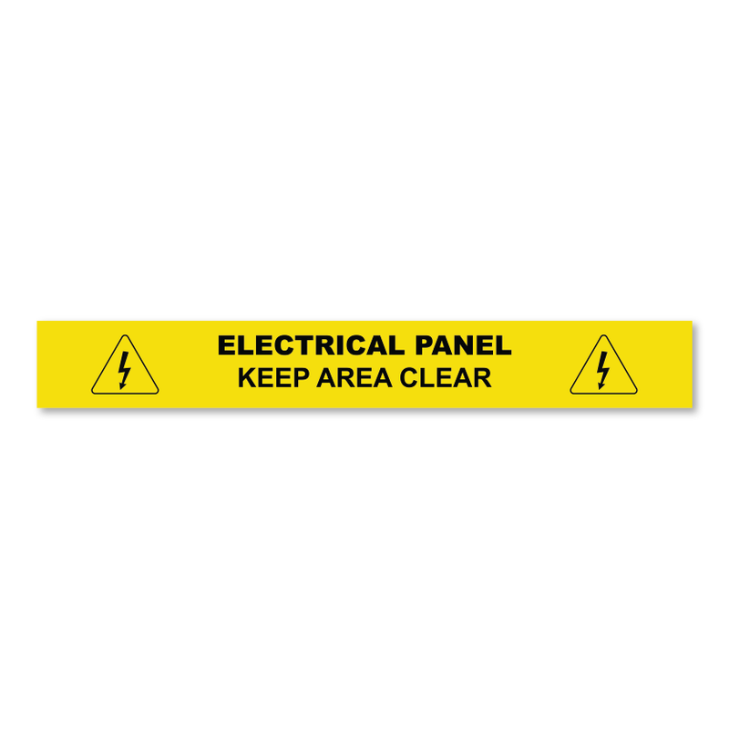 Electrical Panel Keep Area Clear - Threshold Anti-Slip Floor Sticker - 4'' x 30''
