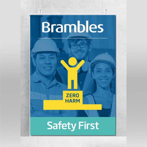 Brambles/CHEP Main Safety First Rules Icon Hanging Sign