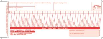 Heavy Equipment Inspection Books