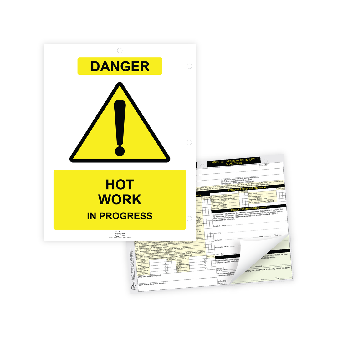 Hot Work Permit Pack of 5
