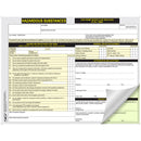 Hazardous Substances Work Permit: Pack of 5