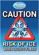 Ice Warning Flashing LED Safety Sign - Ice Warrior