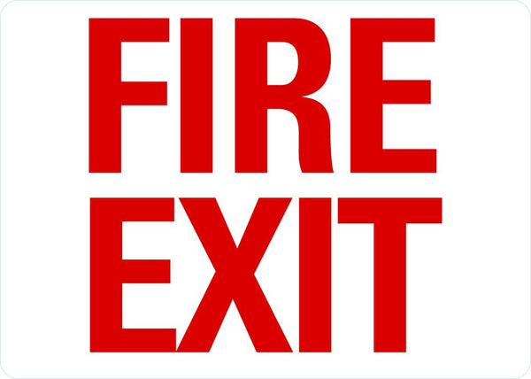 Fire Exit Sign LCU1-0009-NP_10x7