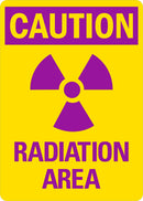 CAUTION Radiation Area Sign LCU1-0010-NA_10x14