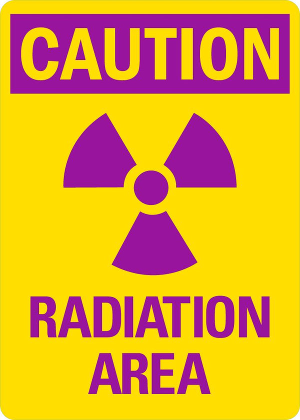 CAUTION Radiation Area Sign LCU1-0010-NA_10x14