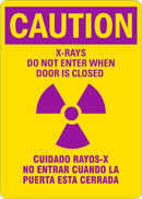 CAUTION X-Rays, Do not Enter English/Spanish LCU1-0011-NA_7x10
