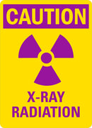 CAUTION X-Rays Radiation LCU1-0012-NA_7x10