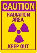 CAUTION Radiation Area (KEEP OUT) Sign LCU1-0014-NA_10x14