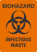BIOHAZARD Infectious Waste Sign LCU1-0045-NP_7x10