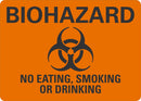 BIOHAZARD No Eating, Smoking Or Drinking Sign LCU1-0054-NA_10x7
